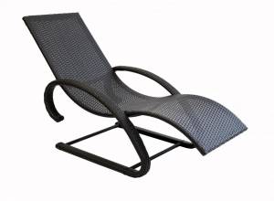 Лежак -шезлонг Модена ротанг искусственный (коричневый)