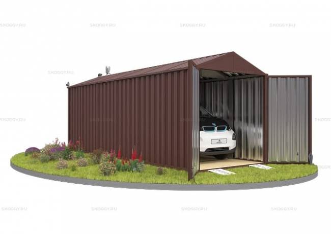 Хозблок SKOGGY секционный с двускатной крышей 6 х 2 м, шоколадный Хозблок SKOGGY секционный с двускатной крышей 6 х 2 м, шоколадный