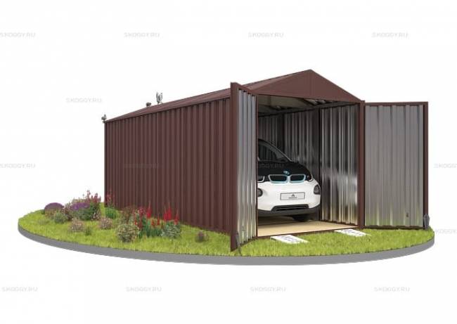 Хозблок SKOGGY секционный с двускатной крышей 6 х 2 м, шоколадный Хозблок SKOGGY секционный с двускатной крышей 6 х 2 м, шоколадный