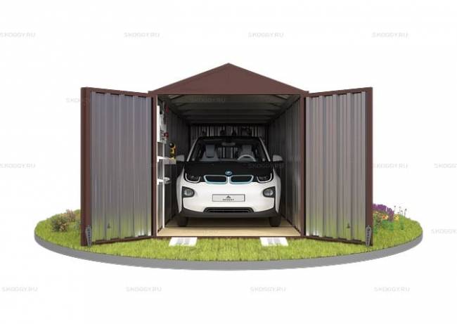 Хозблок SKOGGY секционный с двускатной крышей 6 х 2 м, шоколадный Хозблок SKOGGY секционный с двускатной крышей 6 х 2 м, шоколадный