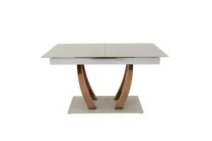 Стол обеденный "DT1050-1", раскладной, белый/золото