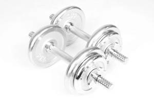 Набор гантелей и штанга хромированные "ATLAS SPORT", 48 кг