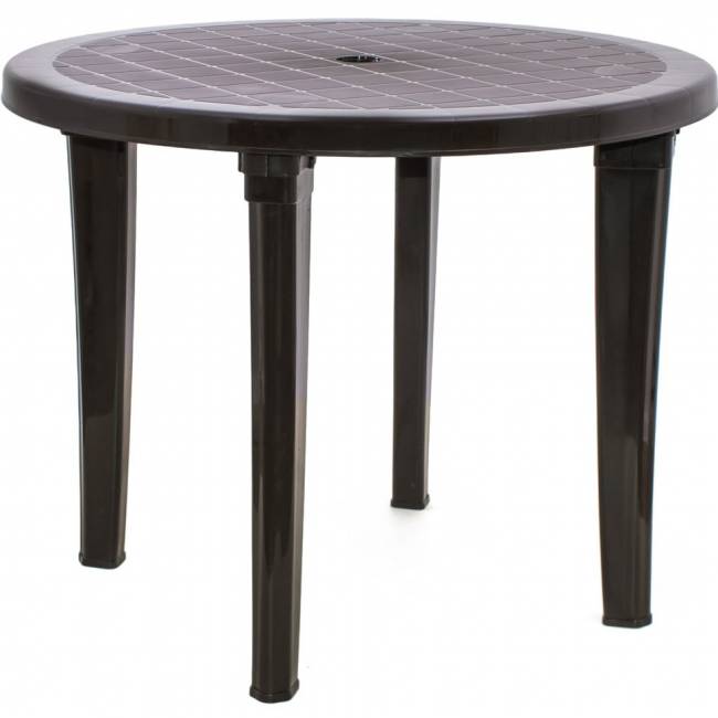 Стол пластиковый круглый шоколад
