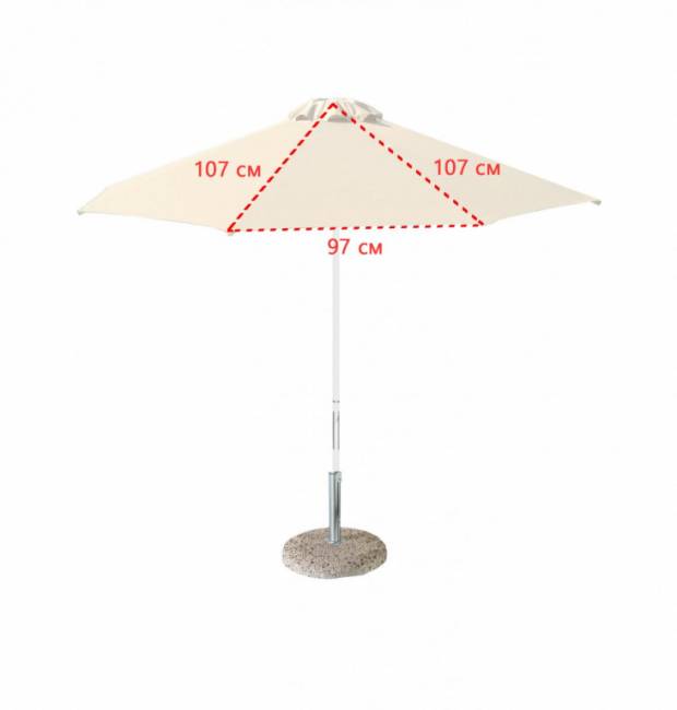 Зонт пляжный профессиональный Ø2.5 м Kiwi Clips серебристый, тортора Ø2500 мм Зонт пляжный профессиональный Ø2.5 м Kiwi Clips серебристый, тортора Ø2500 мм