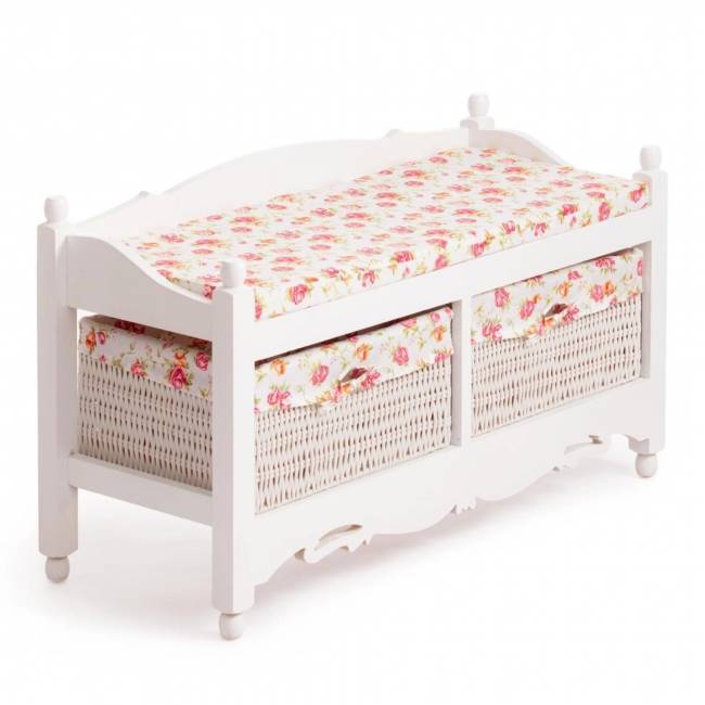 Обувница с 2-я корзинами Secret De Maison RIMI ( mod. TT-BH003 ), белый