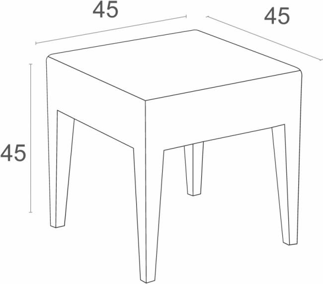 Столик плетеный для шезлонга GT 1009 коричневый 450х450х450 мм Столик плетеный для шезлонга GT 1009 коричневый 450х450х450 мм
