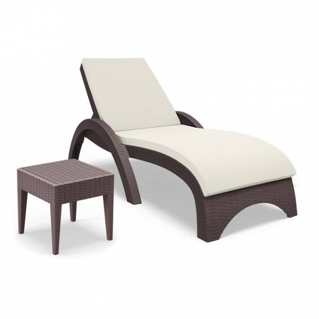 Столик плетеный для шезлонга GT 1009 коричневый 450х450х450 мм Столик плетеный для шезлонга GT 1009 коричневый 450х450х450 мм