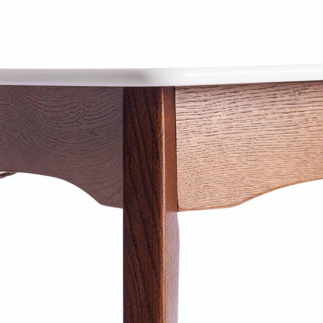 Стол CATERINA бук, мдф, 100+30x70x75, коричневый, белый коричневый, белый бук, мдф Стол CATERINA бук, мдф, 100+30x70x75, коричневый, белый коричневый, белый бук, мдф