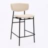 Дизайнерский полубарный стул Marko бежевый, черный металл Дизайнерский полубарный стул Marko бежевый, черный металл