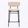 Дизайнерский полубарный стул Marko бежевый, черный металл Дизайнерский полубарный стул Marko бежевый, черный металл