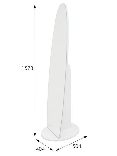 Зеркало напольное Стелла 1 белый 157,8 см х 40,4 см Зеркало напольное Стелла 1 белый 157,8 см х 40,4 см