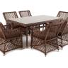"Латте" обеденная группа плетеная, цвет коричневый "Латте" обеденная группа плетеная, цвет коричневый