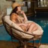 Кресло из искусственного ротанга Papasan Какао
