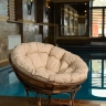 Кресло из искусственного ротанга Papasan Какао