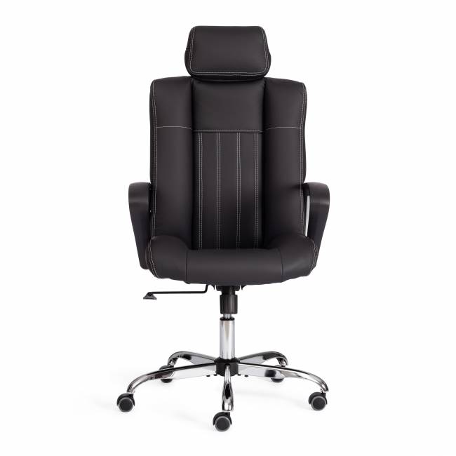Кресло OXFORD хром кож/зам, черный, 36-6 черный кож/зам