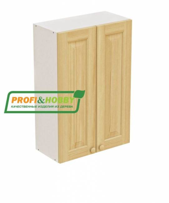 Шкаф навесной 2 двери 600х340х960 + фасад сосна без покраски Шкаф навесной 2 двери 600х340х960 + фасад сосна без покраски