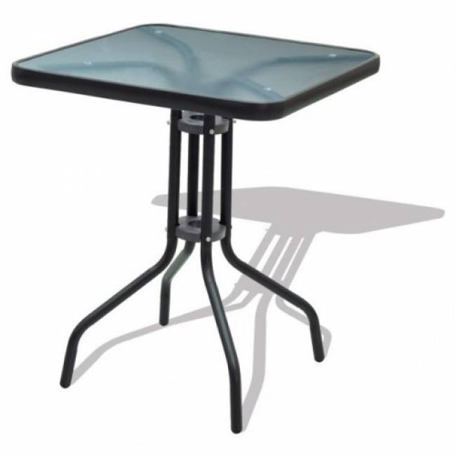 Стол квадратный SC-073, черный, стекло