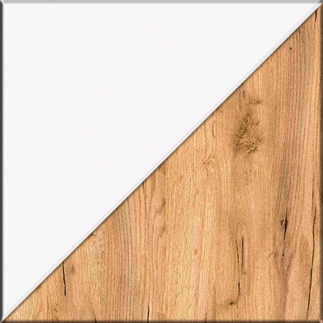 Большая прихожая Октава № 27 цвет белый шагрень/дуб крафт золотой