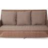 "Гляссе" диван трехместный из искусственного ротанга, цвет коричневый