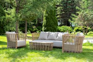 "Валенсия" лаунж-зона из искусственного ротанга, цвет соломенный