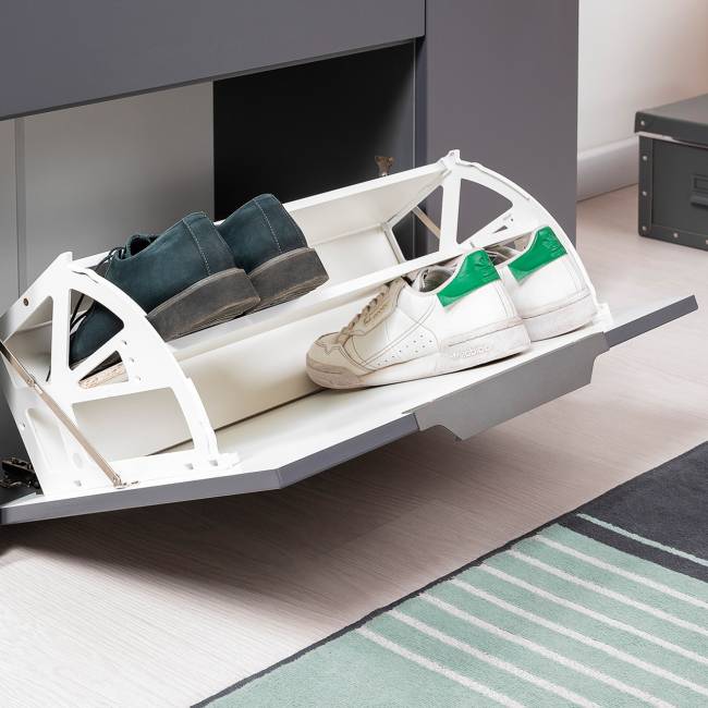 Большая прихожая Октава № 27 цвет серый графит/дуб крафт золотой