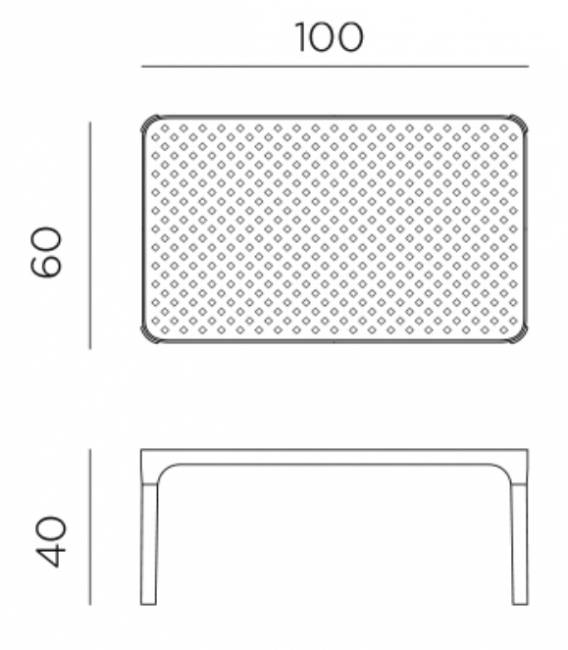 Столик пластиковый журнальный Net Table 100 коралловый 1000х600х400 мм Столик пластиковый журнальный Net Table 100 коралловый 1000х600х400 мм