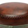 Пуф Secret De Maison CHAPELLE ( mod. M-6400 )  металл/кожа буйвола/ткань хлопок, 46 хD36см, коричневый, ткань: винтаж коричневый металл/кожа буйвола/ткань хлопок