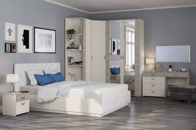 Стол туалетный Амели Моби 12.48 цвет шёлковый камень/бетон чикаго беж