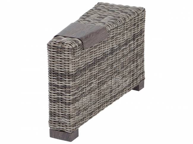 Диван модульный круглый "Авалон", из искусственного ротанга, серый, темно-серый