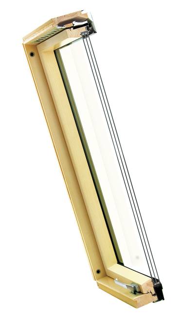 Деревянное мансардное окно FTP-V U5 THERMO со среднеповоротным открыванием Деревянное мансардное окно FTP-V U5 THERMO со среднеповоротным открыванием