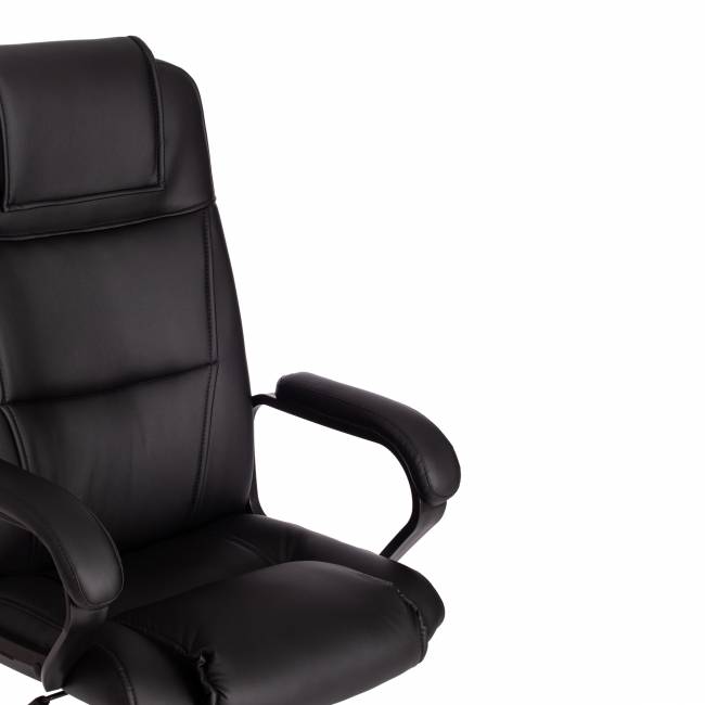 Кресло BERGAMO хром (22) кож/зам, черный, 36-6 черный кож/зам Кресло BERGAMO хром (22) кож/зам, черный, 36-6 черный кож/зам