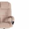 Кресло BERGAMO хром (22) флок , бежевый, 7 бежевый флок