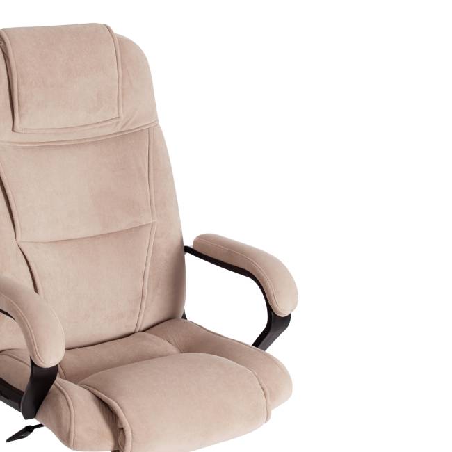 Кресло BERGAMO хром (22) флок , бежевый, 7 бежевый флок