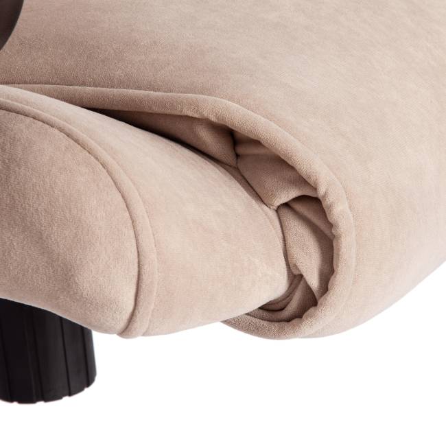 Кресло BERGAMO хром (22) флок , бежевый, 7 бежевый флок
