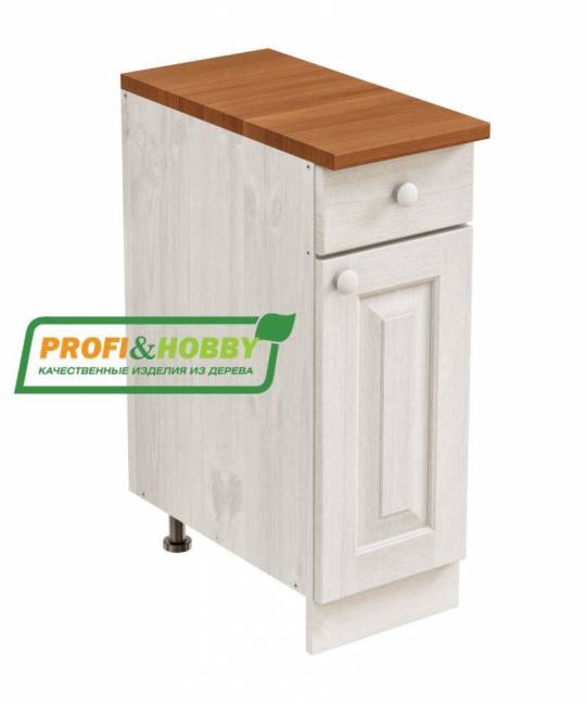 Тумба 1 дверь, 1 ящик 300 х 560 х 720 сосна, без покраски