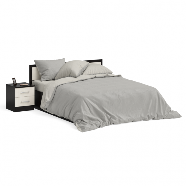 Кровать 1600 с тумбой Фиеста цвет венге/дуб лоредо