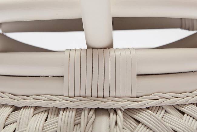 Столик кофейный Andrea ротанг, D60х50см, TCH White (белый) TCH White (белый) ротанг