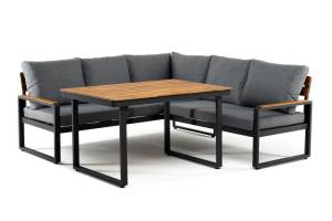 Угловой комплект из алюминия TOPA с обеденным столом