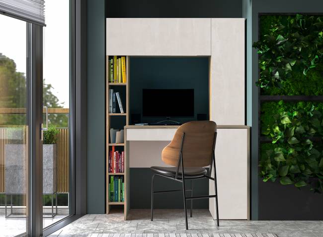 Стол компьютерный Комфорт 12.71 цвет дуб крафт серый/шёлковый камень Стол компьютерный Комфорт 12.71 цвет дуб крафт серый/шёлковый камень