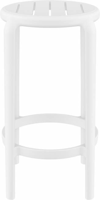 Табурет пластиковый полубарный Tom Bar 65 белый 360х360х650 мм