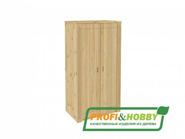 Шкаф двухдверный сосна, бесцветный лак