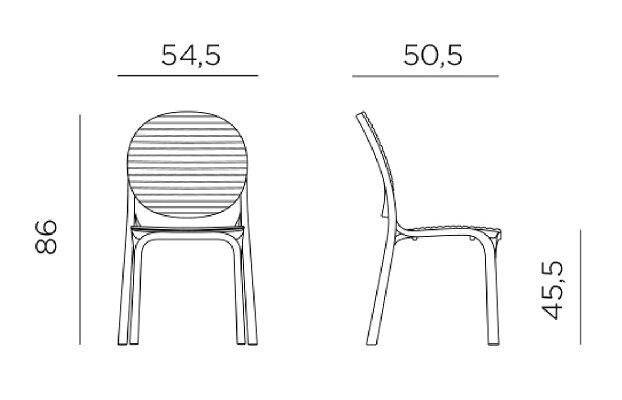 Стул пластиковый Nardi, Dalia Кофе Стул пластиковый Nardi, Dalia Кофе