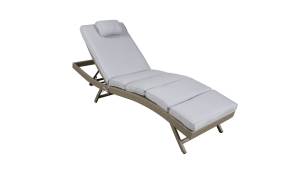 "Лиссабон" шезлонг из искусственного ротанга, цвет соломенный "Лиссабон" шезлонг из искусственного ротанга, цвет соломенный