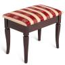 Банкетка Ретро М с ящиком средне-коричневый, ткань полоса бордо Банкетка Ретро М с ящиком средне-коричневый, ткань полоса бордо