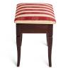 Банкетка Ретро М с ящиком средне-коричневый, ткань полоса бордо Банкетка Ретро М с ящиком средне-коричневый, ткань полоса бордо