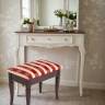 Банкетка Ретро М с ящиком средне-коричневый, ткань полоса бордо Банкетка Ретро М с ящиком средне-коричневый, ткань полоса бордо