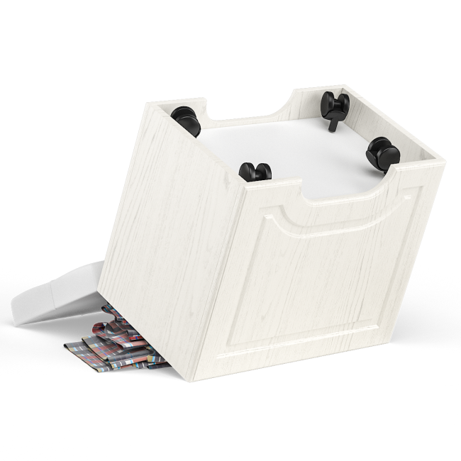 Пуф Ливерпуль 14.02 цвет ясень ваниль/белый/эко-кожа гранд белый