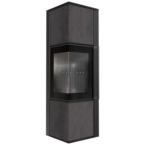 Печь Kratki PRO TORA/M NATURALI PIETRA DI SAVOIA ANTRANCITE BOCCIARDATA