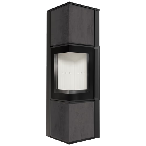 Печь Kratki PRO TORA/M NATURALI PIETRA DI SAVOIA ANTRANCITE BOCCIARDATA