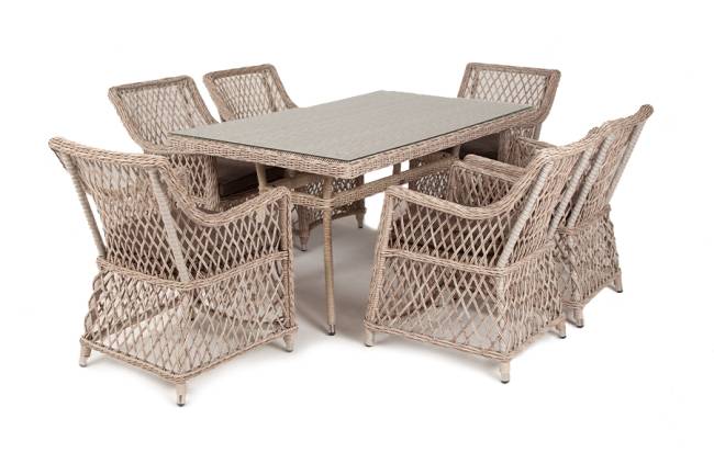 "Латте" обеденная группа плетеная, цвет бежевый "Латте" обеденная группа плетеная, цвет бежевый
